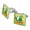 Silver, variant on Gumby Logo Here Comes the Fun Square Cufflink Set - Silver or Gold