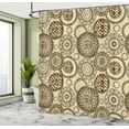 thumbnail image 5 of Ambesonne Animal Print Shower Curtain, Savannah Theme Circles, 69"Wx84"L, Beige and Brown, 5 of 5