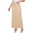 thumbnail image 4 of INSPIRE CHIC Work Pencil Skirt for Women's High Waist Pockets Slip Back Office Midi Bodycon Skirts XS Light Khaki, 4 of 6