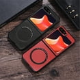 thumbnail image 6 of Allytech for Samsung Galaxy Z Flip 5 Case, Compatible with MagSafe Charging, Premium PU Leather Back TPU Edges Drop Proof Anti-Scratch Slim Lightweight Phone Case Cover for Samsung Z Flip5 5G, Red, 6 of 9