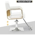 thumbnail image 5 of 19"low back Salon Chair,Styling Barber Chair,Barber Chair With Heavy Duty Hydraulic Pump, Adjustable Height & 360° Swivel For Barber Shop Hair Stylist,Beauty Salon Spa Equipment,Max Load 330 Lbs,White, 5 of 7