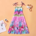 thumbnail image 4 of SYNPOS Girls Bohemian Dresses Floral Sleeveless Rainbow Beach Sundress 2-10 Years, 4 of 8