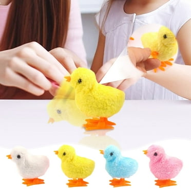 PATLOLLAV Plush Wind Up Chick Toys, 1 Pcs Novelty Baby Chick Toys, Wind Up Christmas Toys for Kids,Chicken Windup Toys for Xmas Basket Stuffers,Party Supplies Animals Plush Wind Up Toy