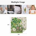 thumbnail image 5 of St Patrick's Day Cloth Napkins, Lucky Shamrock Gnomes Truck Branches Beige Washable and Reusable Dinner Napkins Set of 2, Table Napkin for Kitchen Party Birthday Wedding Hotel Housewarming 20"x20", 5 of 9