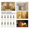 thumbnail image 3 of 10 Pack E14 LED Bulbs 1.5W Small Screw Light Bulbs Warm White Energy Saving for Chandelier Ceiling Wall Desk Lamps Clear Glass AC110V Superior Brightn, 3 of 5
