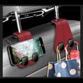 thumbnail image 4 of LiUMX Double Car Hooks for Front Seat Backs | Heavy-Duty Vehicle Storage Hangers | 17x8cm Organizer Hooks for Purses, Bags & Groceries | Set of 2, 4 of 5