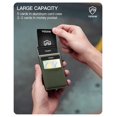 thumbnail image 3 of Cartera YESIIW ultradelgada de aluminio RFID verde compacta, 3 of 7