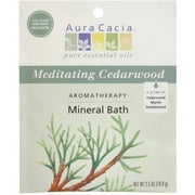 Aura Cacia Aromatherapy Mineral Bath, Meditating Cedarwood, 2.5 OZ (Pack of 6)