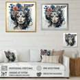 thumbnail image 4 of Designart "Mexican Watercolor Day of the Dead Diva III" Fashion Framed Wall Art - Glam Blue Woman Mexican Entryway Framed Wall Art, 4 of 6