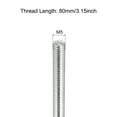 thumbnail image 2 of Unique Bargains Fully Threaded Rod M5 x 80mm 0.8mm Thread Pitch 304 Stainless Steel Right Hand Threaded Rods Bar Studs 5 Pack, 2 of 4