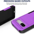 thumbnail image 6 of for Google Pixel 7a Case: Dual Layer Protective Heavy Duty Cell Phone Cover Shockproof Rugged with Screen Protector - Military Protection Bumper Tough - Google Pixel 7a 2023, Purple, 6 of 15