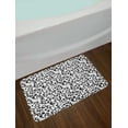 thumbnail image 2 of Black and White Bath Mat, Curly Lines and Swirls Nature Abstraction Floral Style Leaf Shapes Art, Plush Bathroom Decor Mat with Non Slip Backing, 29.5" X 17.5", Black White, by Ambesonne, 2 of 2