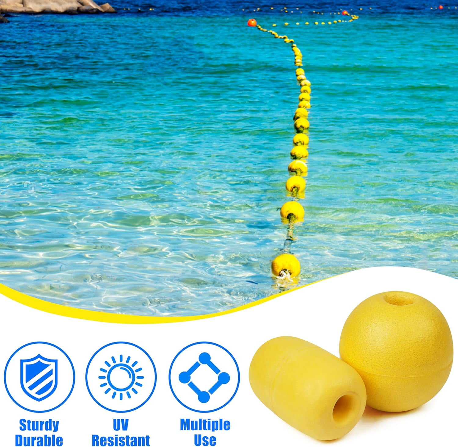 Rope Floats Marine Buoy Float,4pcs Crab Trap Floats Buoys Fishing Marker Buoy Plastic Water Buoy for Boats 3.58