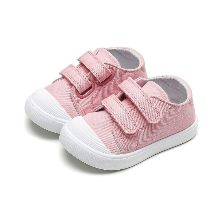 WZEIIOT Baby Girls First Walking Shoes Soft Sole Velcro Strap