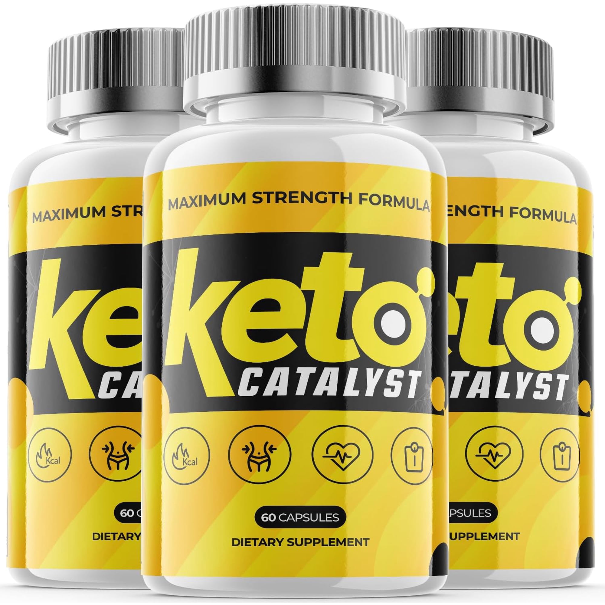 (3 Pack) Keto Catalyst - Keto Weight Loss Formula - Energy & Focus Boosting Dietary Supplements for Weight Management & Metabolism - Advanced Fat Burn Raspberry Ketones Pills - 180 Capsules