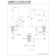 thumbnail image 2 of Kingston Brass LS8463CL Claremont One-Handle Single-Hole Bathroom Faucet with Push Pop-Up Drain, Brushed Brass, 2 of 4