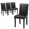 thumbnail image 2 of Vineego 4-Piece Dining Chairs,Side PU Cushion Chairs with Waterproof Surface and Wood Legs,Black, 2 of 7