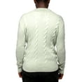 thumbnail image 2 of X RAY JEANS Mens Cable Knit Crewneck Pullover Sweater, Meadow Mist, L, 2 of 6
