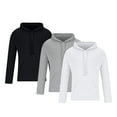 thumbnail image 2 of Awdenio Mens Sweatshirt Cotton Hoodie, Soft Midweight Fleece, Pullover Hooded Sweatshirt for Men - 3 Packs, 2 of 8