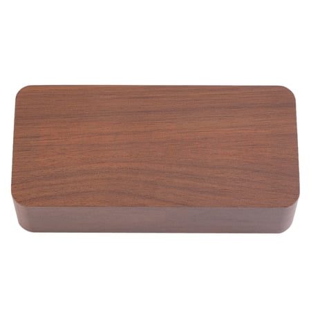 Rupoun Electronic Digital Wooden LED Alarm Clock with Sound Control, Temperature Display, USB or Battery Powered Table Clock for Home Office Travel Modern Decor, Brown Wood Green Light