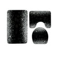thumbnail image 2 of Silver Black Glitter Bathroom Rugs 3-Piece, Bath Mat Set Super Absorbent Toilet Lid Cover and Soft Plush,Non-Slip Bath Rug Floor for Tub, Shower, Bathroom, 2 of 6