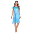 thumbnail image 2 of Casual Nights Women's Cap Sleeve Flower Silky Tricot Nightgown, 2 of 2