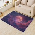 thumbnail image 2 of Moon Rugs for Bedroom - 4x6 Rug - Moon Rug - Full Moon Celestial Area Rug - Purple Planet Cloud Rugs - Kids Girls Boys Carpet, 2 of 7