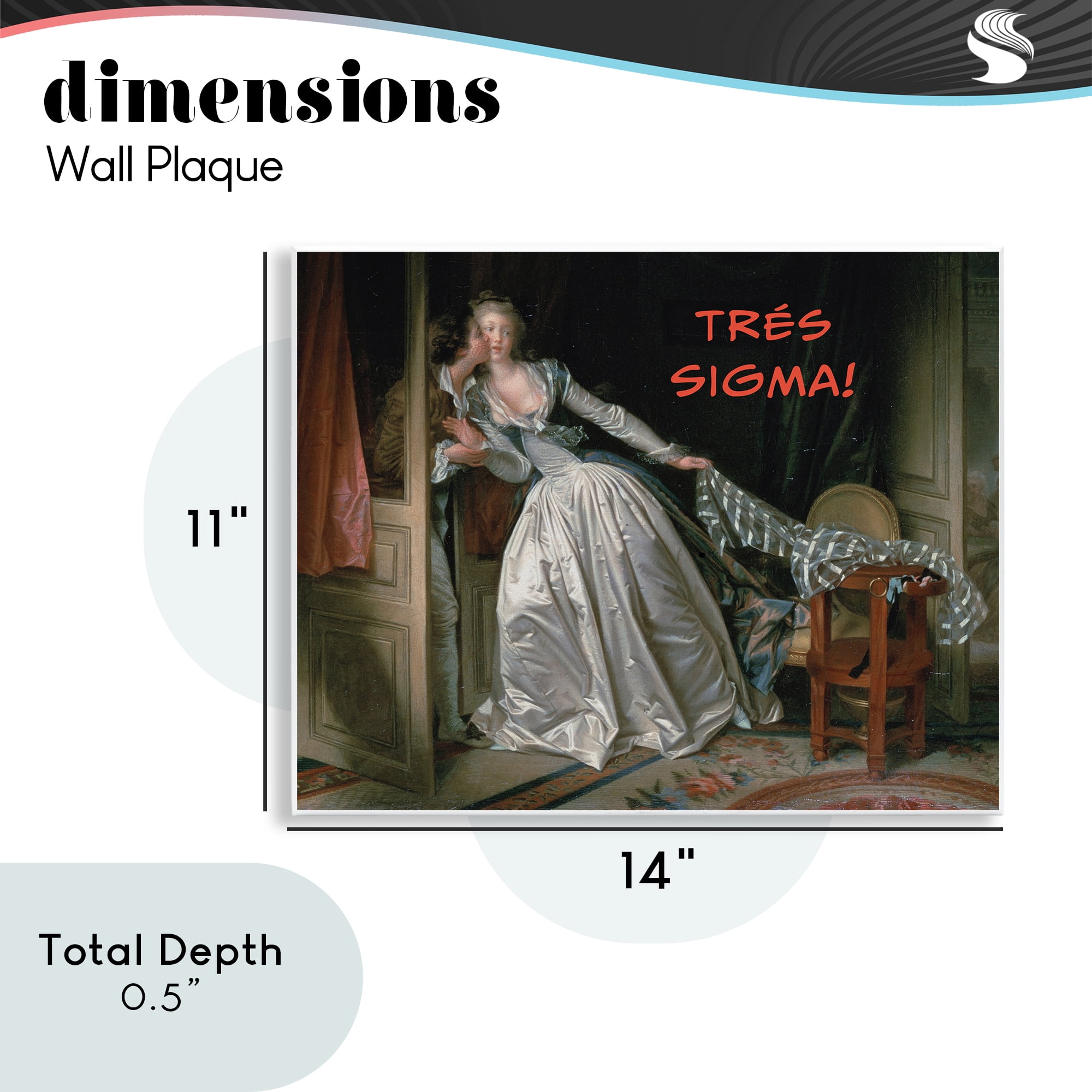 Stupell Industries Iconic Tres Sigma Wall Plaque Art, design by Grotto Studios