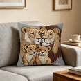 thumbnail image 5 of Cute Animals Print Throw Pillow Cover Soft Cushion Cases Holiday Farmhouse Home Decor for Sofa Bed Couch Porch, 18x21in, 5 of 6