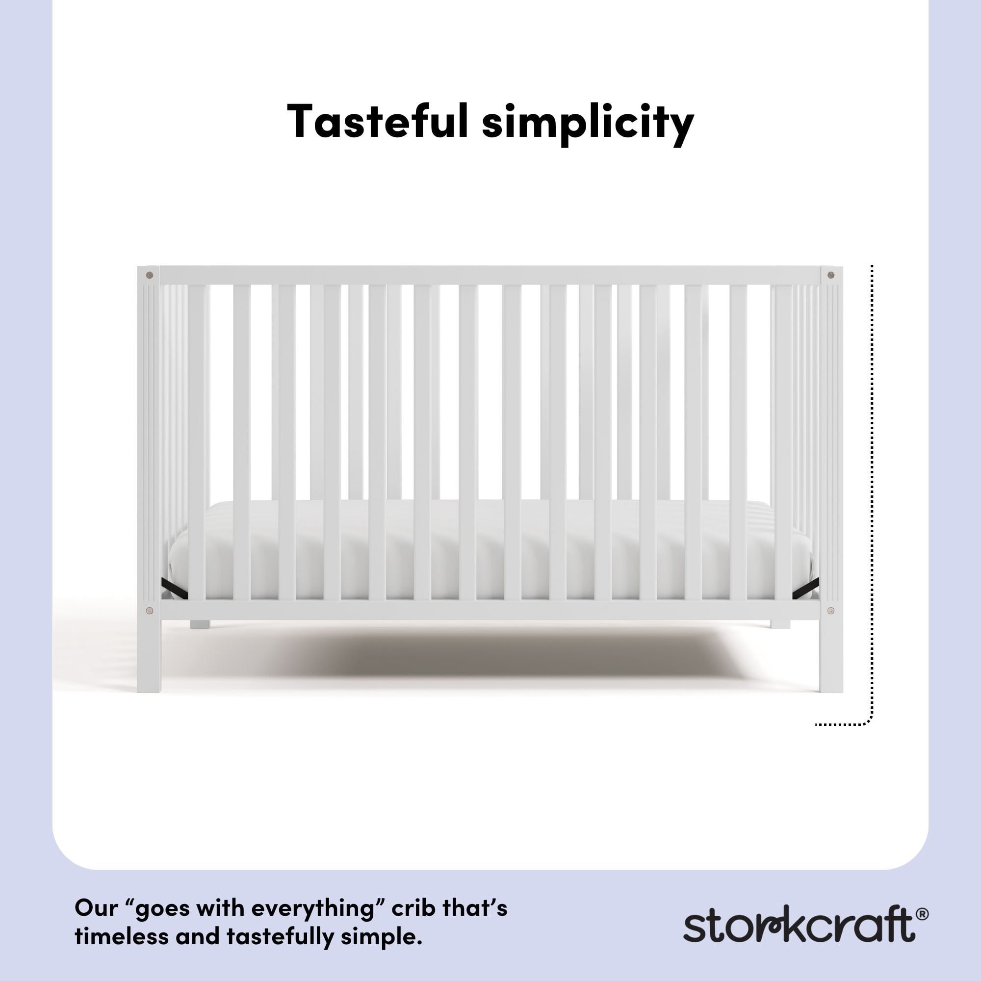 Storkcraft Morningside 5-in-1 Convertible Baby Crib, White