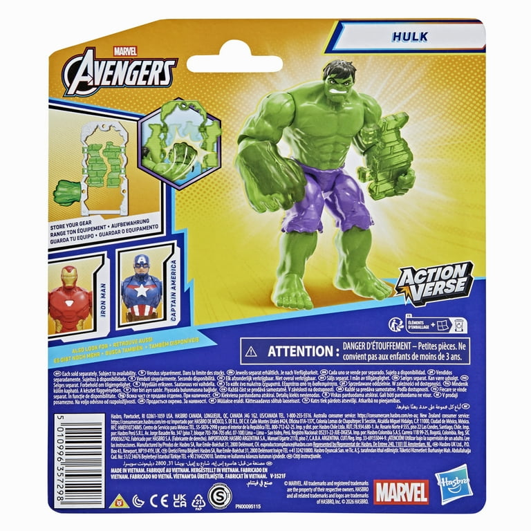 Marvel Avengers ActionVerse Hulk Action Figure & Accessories, 4.5
