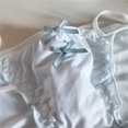 thumbnail image 4 of Lolitas Bows Ruffle Underwear Women's Low Waist Side Tie Panties Soft Breathable Bikinis Panties Ice Silk Underpants, 4 of 8