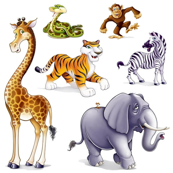 72 Piece Beistle Jungle Animal Party Props