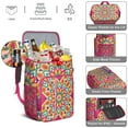 thumbnail image 3 of Folk Geometric Pattern Cooler Backpack - 20L High-Capacity Insulated Soft Cooler Bag for Travel & Camping, 3 of 5