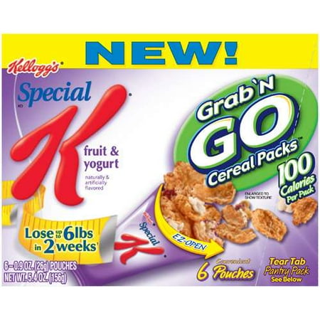 Kelloggs Special K Grab 'N Go Cereal Packs, 6 ea