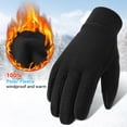 thumbnail image 5 of OZERO Mens & Womens Winter Gloves Polar Fleece Snow Gloves with Elastic Cuff Black, 5 of 9