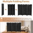 thumbnail image 2 of CL.HPAHKL Room Divider and Folding Privacy Screen, Woven Fiber Partition and Dividers Freestanding, Partition Room Dividers for Home Office Restaurant Bedroom, Black, 6 Panel, 2 of 7