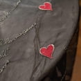 thumbnail image 4 of XmhyTop-A Love Heart Embroidery Lace Tablecloth Embroidered Lace Table Cover Overlay for Party Wedding Kitchen Dining Home Decorations (Black, 59"x102"), 4 of 5