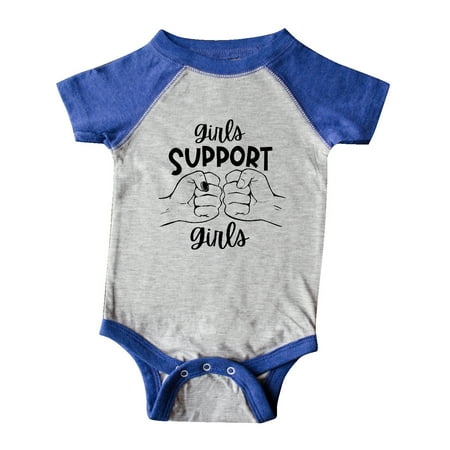 

Inktastic Girls Support Girls Fist Bump Gift Baby Boy or Baby Girl Bodysuit