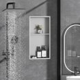 thumbnail image 3 of Neodrain Nicho De Ducha Sin Azulejos Estante De Baño De Acero Inoxidable Cepillado 24"" X 12"" Cubículo De Baño De Dos Niveles De Acero Inoxidable Cubículo De Nicho Para Almacenamiento No Se Necesitan, 3 of 5