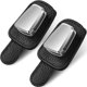 thumbnail image 1 of paquetes de (negro) soporte para gafas de coche, soporte universal para visera de coche, soporte para gafas de sol, clip de cuero para colgar gafas y clip para tarjetas de billetes, soporte para gaf, 1 of 5