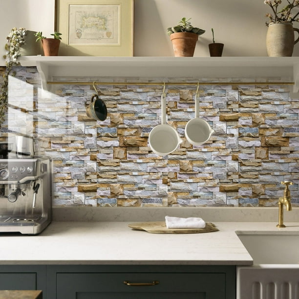 Azulejo Efecto Geométrico Beige Brillante 15x15 Cm Chic | Leroy Merlin