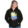 thumbnail image 4 of Dominican Republic the Coconut Coast Unisex Fleece Graphic Zip Up Hoodie Brisco Brands 2X, 4 of 5