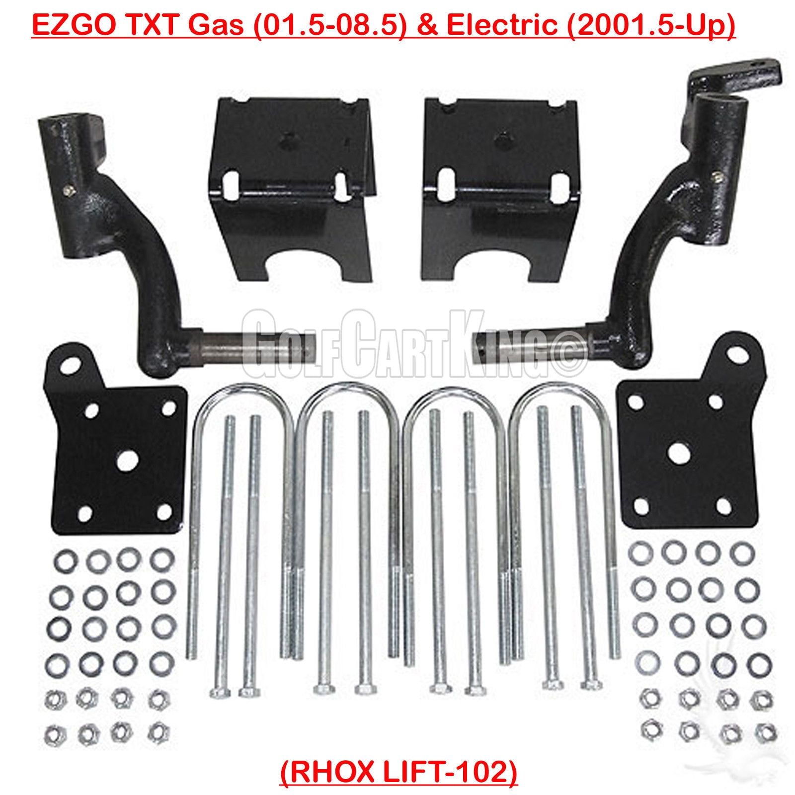 RHOX 6 inch Drop Spindle Lift Kit for EZGO TXT 2001.509 Golf Cart
