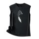 thumbnail image 1 of Gibobby Mujeres Verano Sin Mangas Cuello Redondo Pluma Impresión Tank Tops Casual Camisetas Blusa Top(Negro,XG), 1 of 3