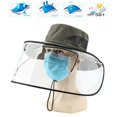 thumbnail image 1 of pitrice Fisherman Cap with Protective Clear Mask Saliva-proof Dust-proof Sun Safety Hat, 1 of 6