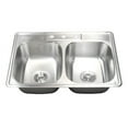 thumbnail image 4 of Contempo Living ALTD-5050-D 33 in. Top Mount Drop in 50 by 50 Double Bowl Kitchen Sink - Stainless Steel, 18 Gauge, 4 of 5