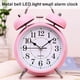 thumbnail image 4 of Bearachild Reloj despertador Retro con campana doble, reloj analógico de Metal silencioso con luz nocturna para de escritorio para el hogar, Electrónica Rosado, 4 of 6