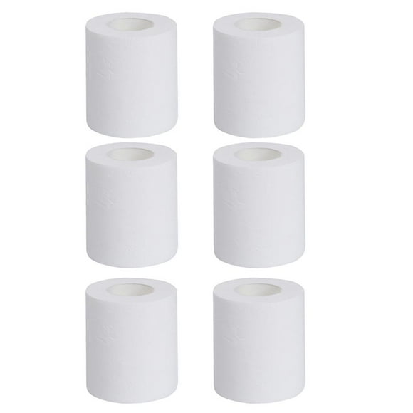 6 PCS Soft Toilet Paper, Bathroom Daily Necessities Tissue 4 Ply White Bath Towels for The Washroom, Kitchen, Workshop or A Restaurant