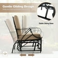 thumbnail image 6 of Gymax 2 Pieces Patio Glider Chair Outdoor Metal Glider w/ Seat & Back Cushions Backyard Poolside, 6 of 8